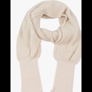 Autumn Winter Knit Blanket Long Shawl Unisex Scarf Wrap Sweater with Sleeves